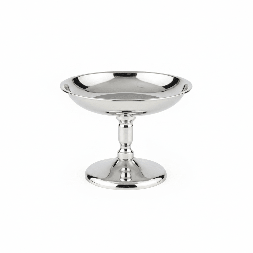 Silver Stainless Steel Pudding Cup with Pedestal Stand - 10×8 cm - Al Kabayel Discount CentreSilver Stainless Steel Pudding Cup with Pedestal Stand - 10×8 cmBowlsAKDCAl Kabayel Discount Centre