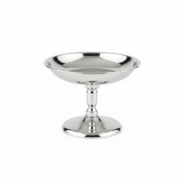 Silver Stainless Steel Pudding Cup with Pedestal Stand - 10×8 cm - Al Kabayel Discount CentreSilver Stainless Steel Pudding Cup with Pedestal Stand - 10×8 cmBowlsAKDCAl Kabayel Discount Centre