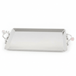 Silver Stainless Steel Rectangle Cake Tray with Ornate Handles — 40×25 cm | - Al Kabayel Discount CentreSilver Stainless Steel Rectangle Cake Tray with Ornate Handles — 40×25 cm |Serving TraysAKDCAl Kabayel Discount Centre