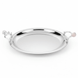 Silver Stainless Steel Round Cake Tray with Ornate Decorative Handles – 28cm - Al Kabayel Discount CentreSilver Stainless Steel Round Cake Tray with Ornate Decorative Handles – 28cmServing TraysAKDCAl Kabayel Discount Centre