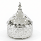 Silver Stainless Steel Tajine with Palm Tree Design — 19cm - Al Kabayel Discount CentreSilver Stainless Steel Tajine with Palm Tree Design — 19cmServing TraysAKDCAl Kabayel Discount Centre