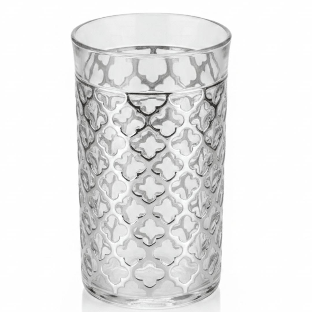SilverGlow Modern Acrylic Beverage Tumbler with Metallic Silver Pattern Design – 13 cm - Al Kabayel Discount CentreSilverGlow Modern Acrylic Beverage Tumbler with Metallic Silver Pattern Design – 13 cmTumblersAKDCAl Kabayel Discount Centre