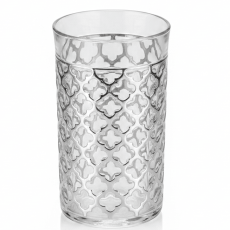 SilverGlow Modern Acrylic Beverage Tumbler with Metallic Silver Pattern Design – 13 cm - Al Kabayel Discount CentreSilverGlow Modern Acrylic Beverage Tumbler with Metallic Silver Pattern Design – 13 cmTumblersAKDCAl Kabayel Discount Centre