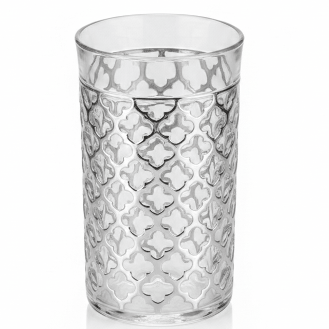 SilverGlow Modern Acrylic Beverage Tumbler with Metallic Silver Pattern Design – 13 cm - Al Kabayel Discount CentreSilverGlow Modern Acrylic Beverage Tumbler with Metallic Silver Pattern Design – 13 cmTumblersAKDCAl Kabayel Discount Centre