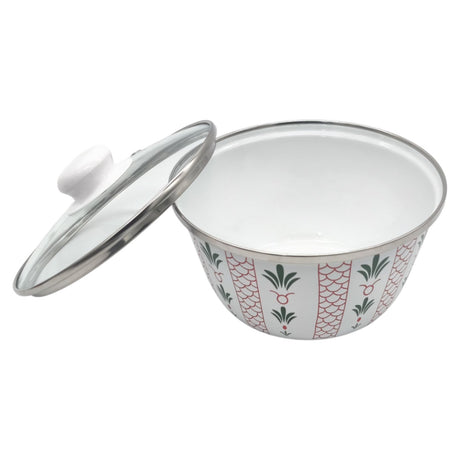 Simba Enamel Bowl With Glass Lid Mixing Bowl and Storage Pot for Kitchen Supply - 18CM - Al Kabayel Discount CentreSimba Enamel Bowl With Glass Lid Mixing Bowl and Storage Pot for Kitchen Supply - 18CMBowlsSIMBAAl Kabayel Discount Centre