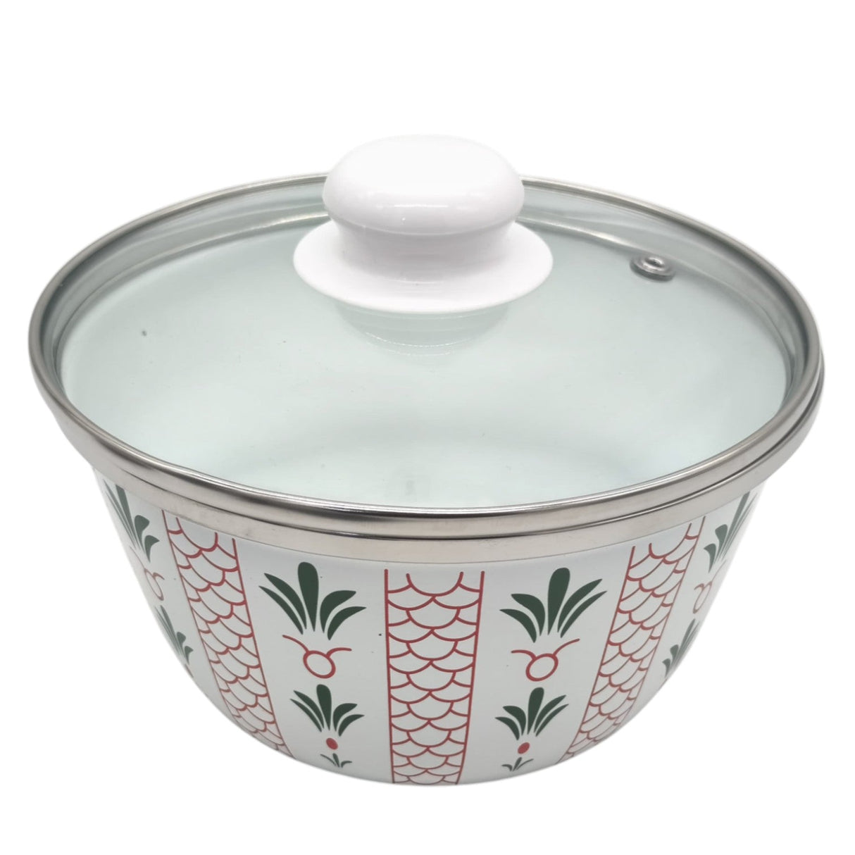 Simba Enamel Bowl With Glass Lid Mixing Bowl and Storage Pot for Kitchen Supply - 18CM - Al Kabayel Discount CentreSimba Enamel Bowl With Glass Lid Mixing Bowl and Storage Pot for Kitchen Supply - 18CMBowlsSIMBAAl Kabayel Discount Centre