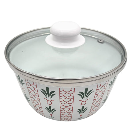 Simba Enamel Bowl With Glass Lid Mixing Bowl and Storage Pot for Kitchen Supply - 18CM - Al Kabayel Discount CentreSimba Enamel Bowl With Glass Lid Mixing Bowl and Storage Pot for Kitchen Supply - 18CMBowlsSIMBAAl Kabayel Discount Centre