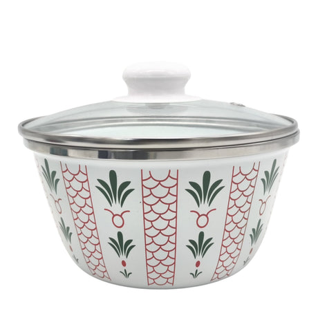 Simba Enamel Bowl With Glass Lid Mixing Bowl and Storage Pot for Kitchen Supply - 18CM - Al Kabayel Discount CentreSimba Enamel Bowl With Glass Lid Mixing Bowl and Storage Pot for Kitchen Supply - 18CMBowlsSIMBAAl Kabayel Discount Centre