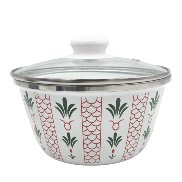 Simba Enamel Bowl With Glass Lid Mixing Bowl and Storage Pot for Kitchen Supply - 18CM - Al Kabayel Discount CentreSimba Enamel Bowl With Glass Lid Mixing Bowl and Storage Pot for Kitchen Supply - 18CMBowlsSIMBAAl Kabayel Discount Centre