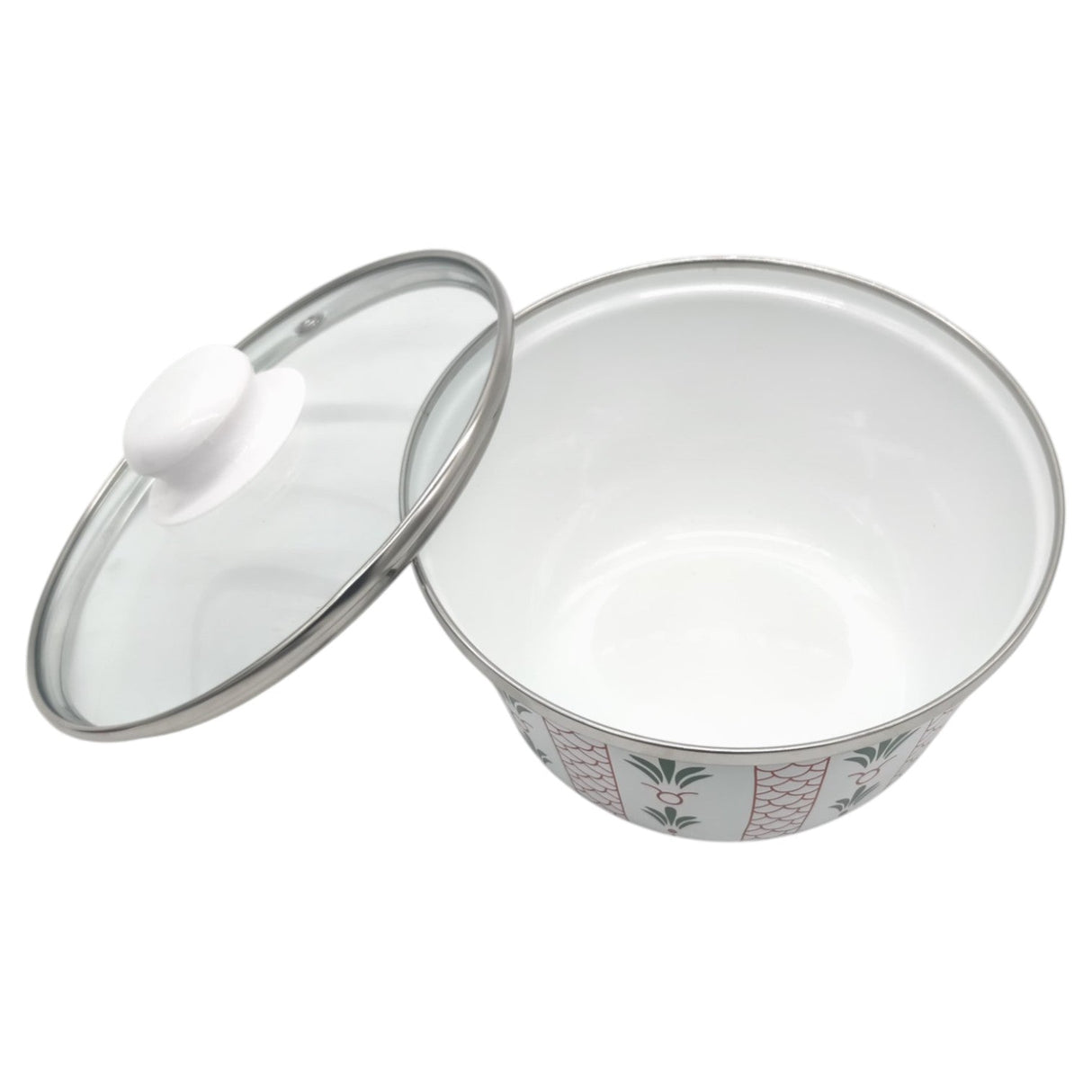 Simba Enamel Bowl With Glass Lid Mixing Bowl and Storage Pot for Kitchen Supply - 18CM - Al Kabayel Discount CentreSimba Enamel Bowl With Glass Lid Mixing Bowl and Storage Pot for Kitchen Supply - 18CMBowlsSIMBAAl Kabayel Discount Centre