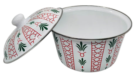 SIMBA Enamel Date Bowl with Lid 20cm, Multicolour - Al Kabayel Discount CentreSIMBA Enamel Date Bowl with Lid 20cm, MulticolourBowlsSIMBAAl Kabayel Discount Centre