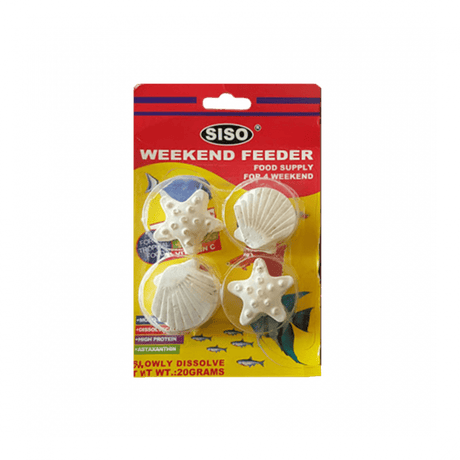 Siso Nutritious Fish Food in Different Shapes, Weekend Feeder 20g - Al Kabayel Discount CentreSiso Nutritious Fish Food in Different Shapes, Weekend Feeder 20gPet SuppliesSISOAl Kabayel Discount Centre