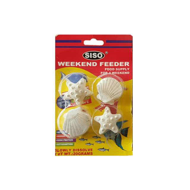 Siso Nutritious Fish Food in Different Shapes, Weekend Feeder 20g - Al Kabayel Discount CentreSiso Nutritious Fish Food in Different Shapes, Weekend Feeder 20gPet SuppliesSISOAl Kabayel Discount Centre