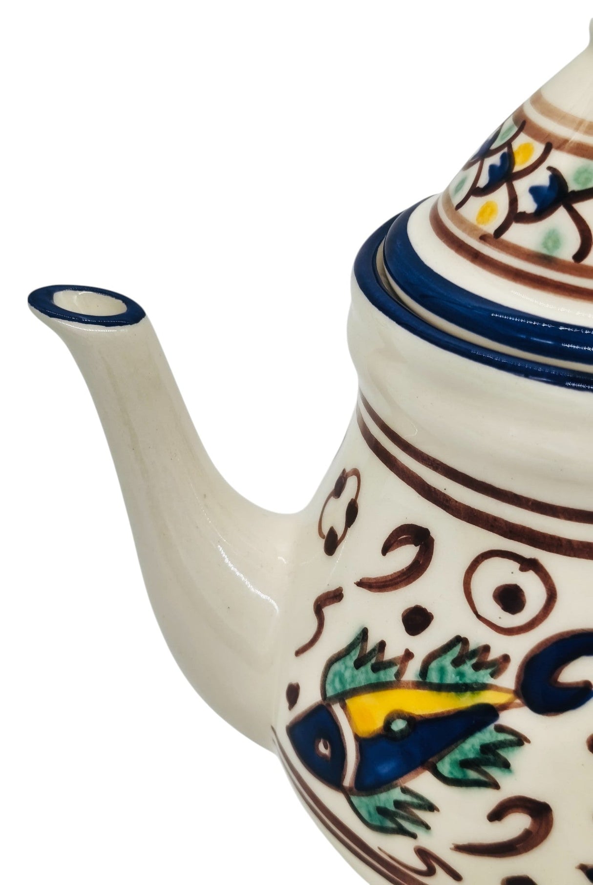 SLAMA Ceramic Coffee Pot 25cm*10cm, Multicolour Fish Design - Al Kabayel Discount CentreSLAMA Ceramic Coffee Pot 25cm*10cm, Multicolour Fish DesignTea/Coffee PotsSLAMAAl Kabayel Discount Centre