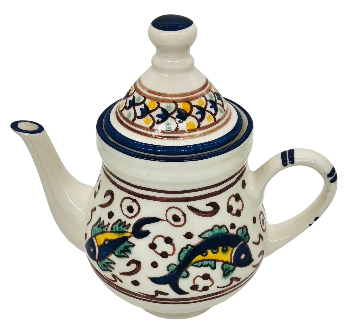 SLAMA Ceramic Coffee Pot 25cm*10cm, Multicolour Fish Design - Al Kabayel Discount CentreSLAMA Ceramic Coffee Pot 25cm*10cm, Multicolour Fish DesignTea/Coffee PotsSLAMAAl Kabayel Discount Centre