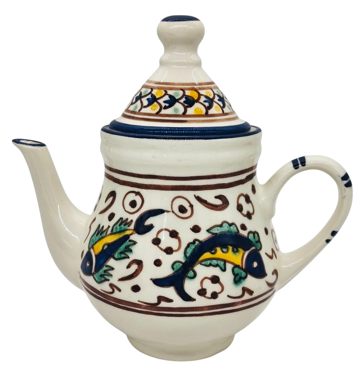 SLAMA Ceramic Coffee Pot 25cm*10cm, Multicolour Fish Design - Al Kabayel Discount CentreSLAMA Ceramic Coffee Pot 25cm*10cm, Multicolour Fish DesignTea/Coffee PotsSLAMAAl Kabayel Discount Centre
