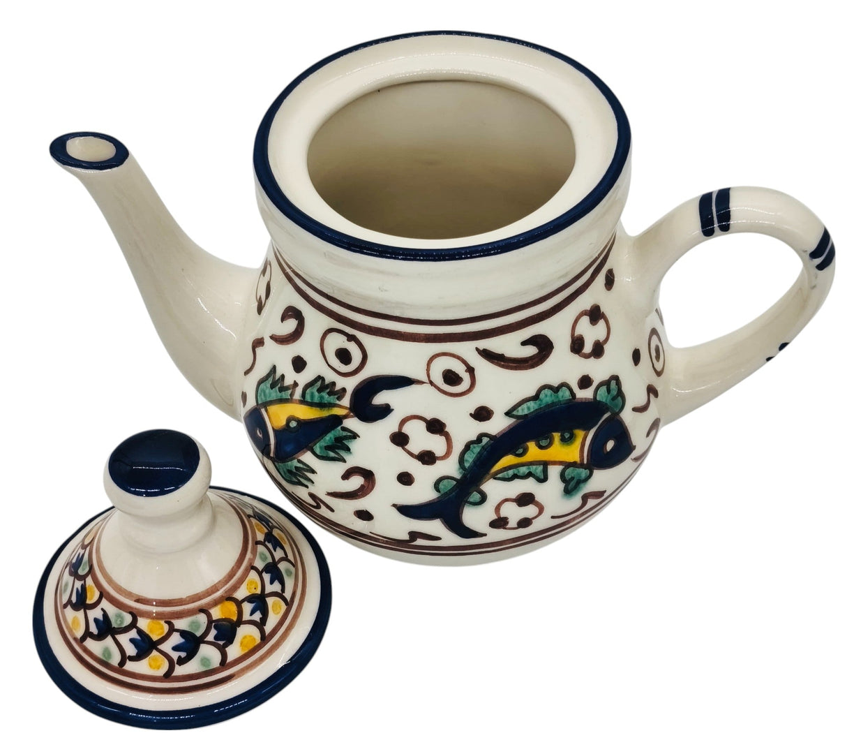 SLAMA Ceramic Coffee Pot 25cm*10cm, Multicolour Fish Design - Al Kabayel Discount CentreSLAMA Ceramic Coffee Pot 25cm*10cm, Multicolour Fish DesignTea/Coffee PotsSLAMAAl Kabayel Discount Centre