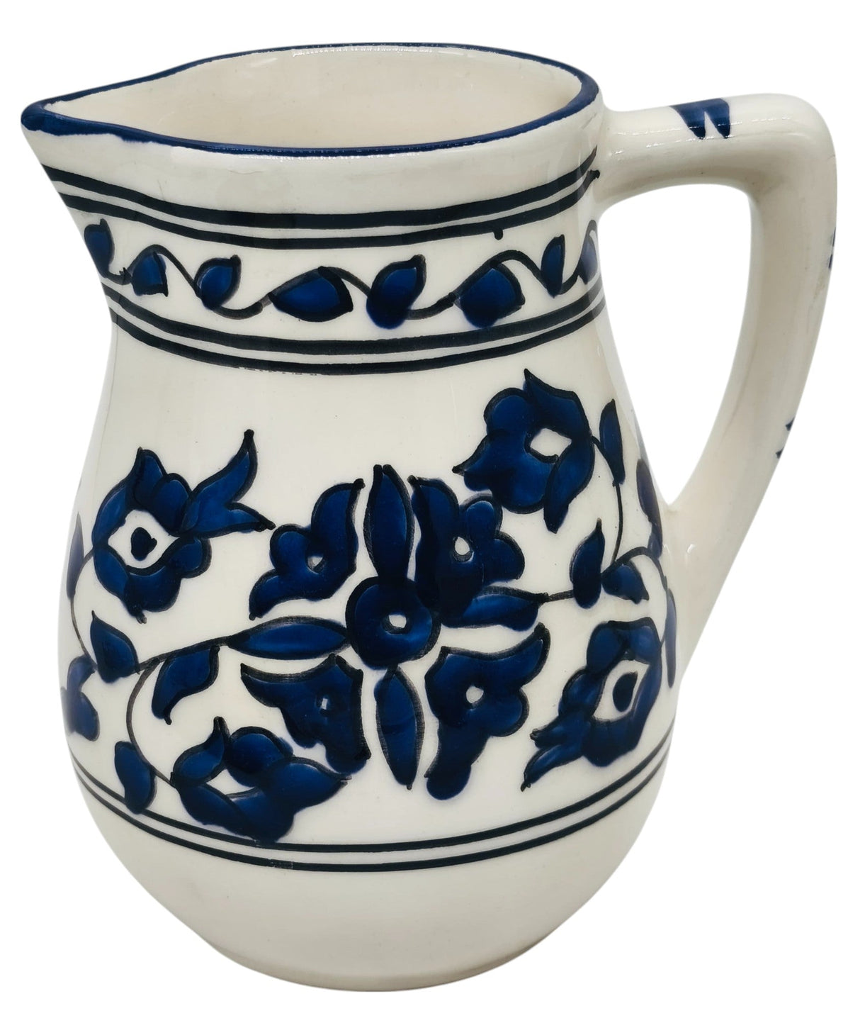SLAMA Ceramic Jug 17cm*10cm, Floral Blue - Al Kabayel Discount CentreSLAMA Ceramic Jug 17cm*10cm, Floral BlueJugsSLAMAAl Kabayel Discount Centre