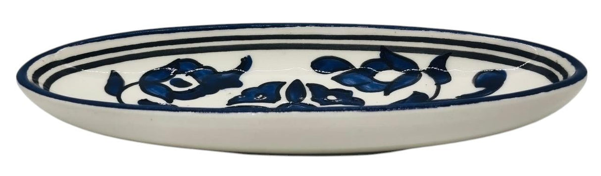 SLAMA Oval Ceramic Plate 20cm, Floral Blue - Al Kabayel Discount CentreSLAMA Oval Ceramic Plate 20cm, Floral BluePlatesSLAMAAl Kabayel Discount Centre
