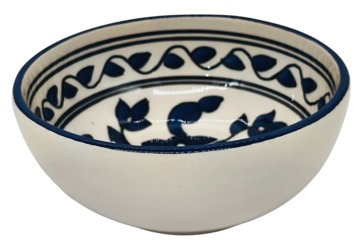 SLAMA Round Ceramic Bowl 13cm, Floral Blue - Al Kabayel Discount CentreSLAMA Round Ceramic Bowl 13cm, Floral BlueBowlsSLAMAAl Kabayel Discount Centre
