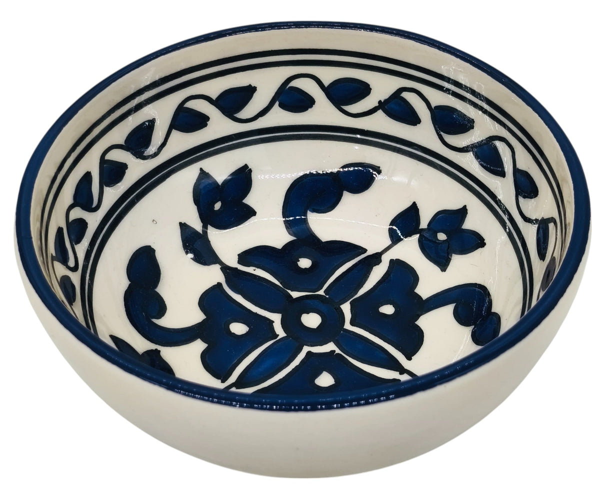 SLAMA Round Ceramic Bowl 13cm, Floral Blue - Al Kabayel Discount CentreSLAMA Round Ceramic Bowl 13cm, Floral BlueBowlsSLAMAAl Kabayel Discount Centre