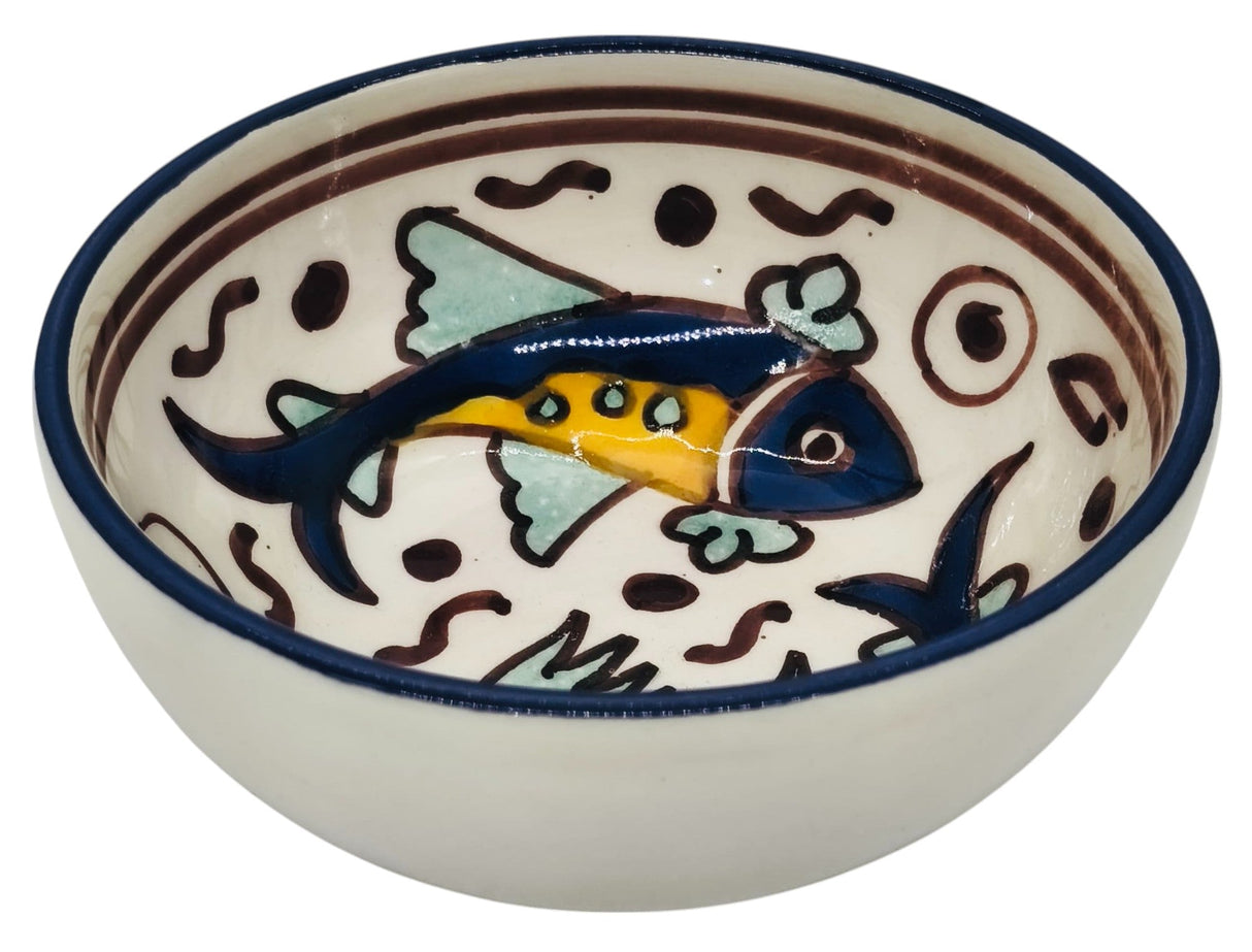 SLAMA Round Ceramic Bowl 13cm, Multicolour Fish Design - Al Kabayel Discount CentreSLAMA Round Ceramic Bowl 13cm, Multicolour Fish DesignBowlsSLAMAAl Kabayel Discount Centre