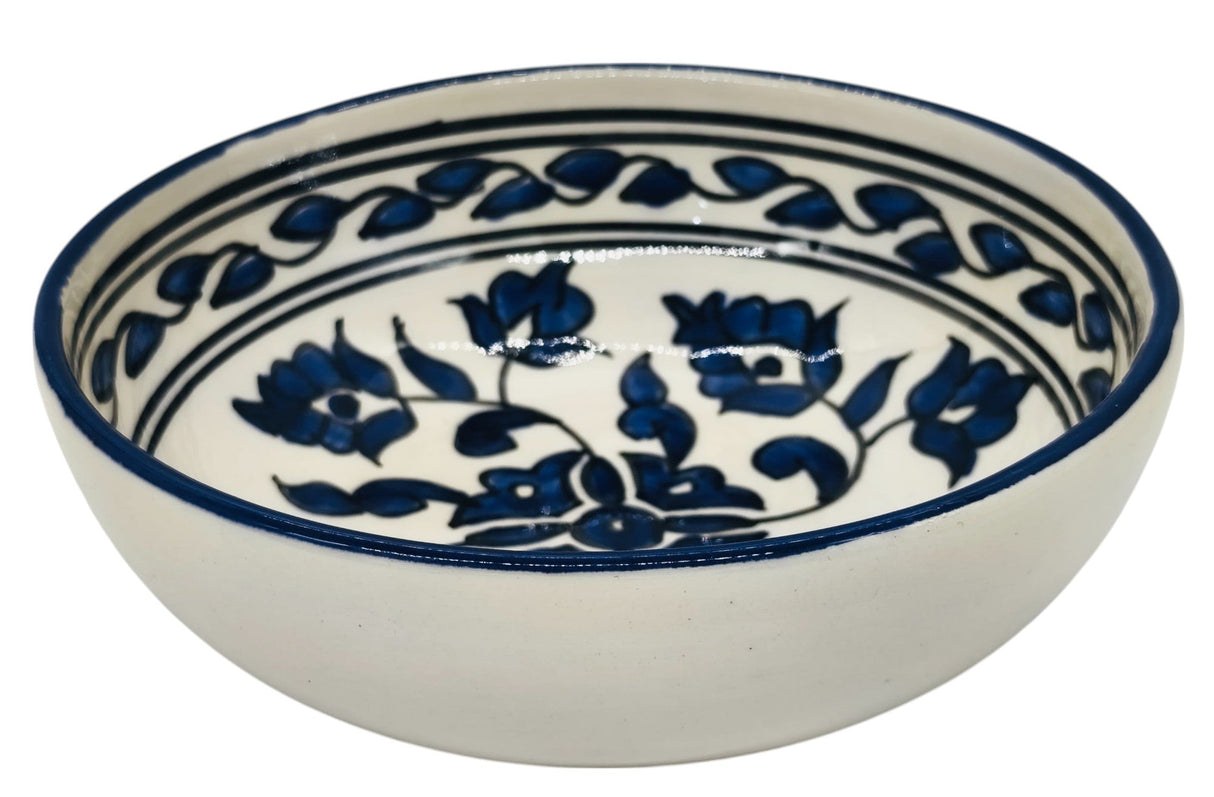 SLAMA Round Ceramic Bowl 19cm, Floral Blue - Al Kabayel Discount CentreSLAMA Round Ceramic Bowl 19cm, Floral BlueBowlsSLAMAAl Kabayel Discount Centre