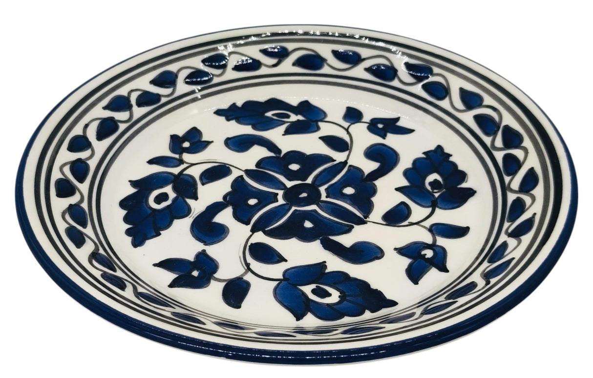 SLAMA Round Ceramic Plate 20cm, Floral Blue - Al Kabayel Discount CentreSLAMA Round Ceramic Plate 20cm, Floral BluePlatesSLAMAAl Kabayel Discount Centre