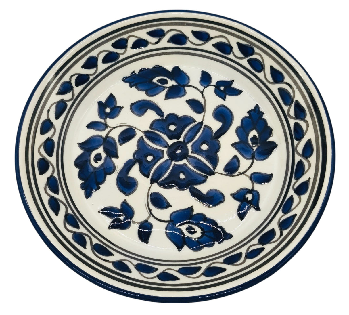 SLAMA Round Ceramic Plate 20cm, Floral Blue - Al Kabayel Discount CentreSLAMA Round Ceramic Plate 20cm, Floral BluePlatesSLAMAAl Kabayel Discount Centre