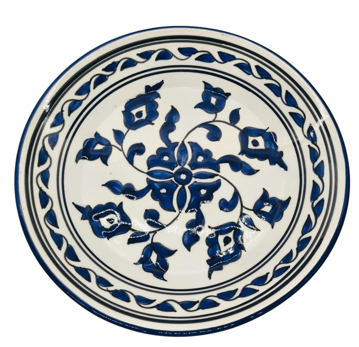 SLAMA Round Ceramic Plate 24cm, Floral Blue - Al Kabayel Discount CentreSLAMA Round Ceramic Plate 24cm, Floral BluePlatesSLAMAAl Kabayel Discount Centre
