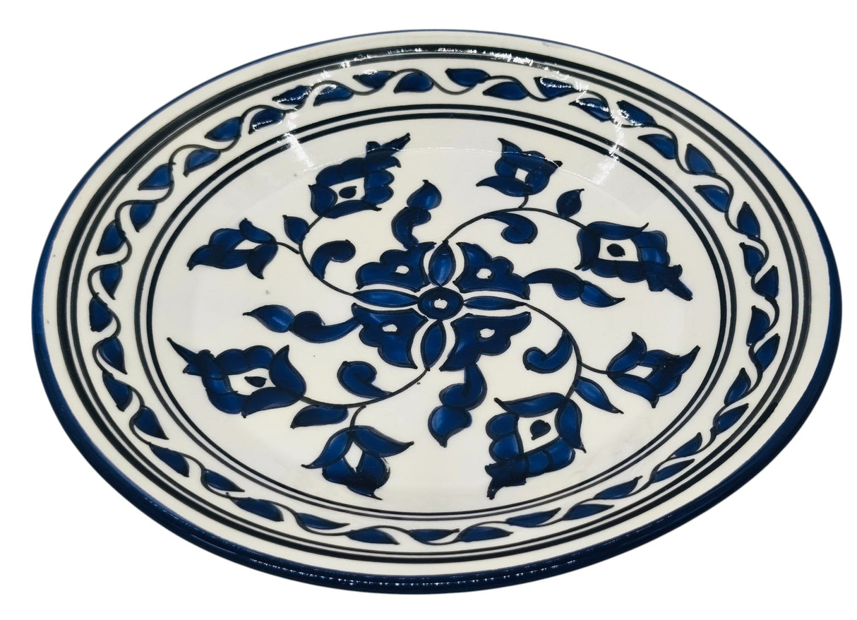 SLAMA Round Ceramic Plate 24cm, Floral Blue - Al Kabayel Discount CentreSLAMA Round Ceramic Plate 24cm, Floral BluePlatesSLAMAAl Kabayel Discount Centre
