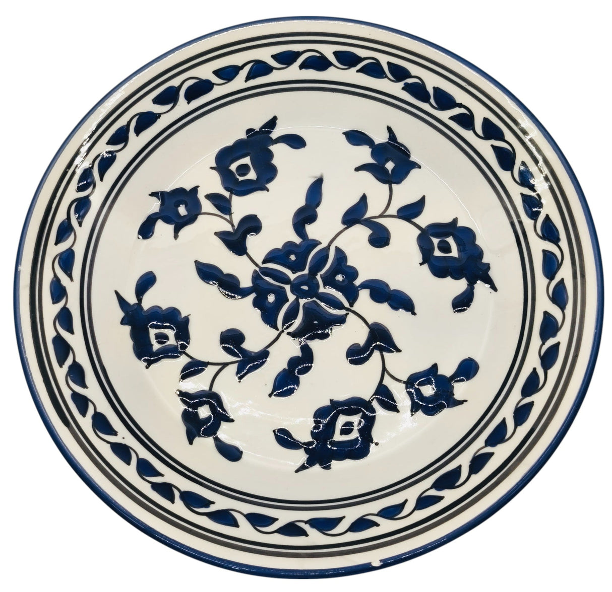 SLAMA Round Ceramic Plate 28cm, Floral Blue - Al Kabayel Discount CentreSLAMA Round Ceramic Plate 28cm, Floral BluePlatesSLAMAAl Kabayel Discount Centre