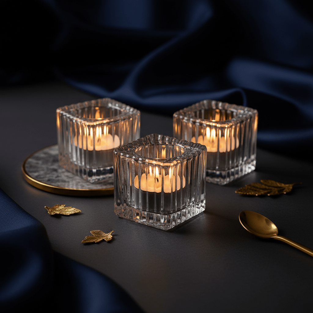 Small Clear Glass Candle Holder for Tea Light & Table Decoration – 4cm - Al Kabayel Discount CentreSmall Clear Glass Candle Holder for Tea Light & Table Decoration – 4cmHome Décor AccentsAKDCAl Kabayel Discount Centre