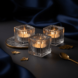 Small Clear Glass Candle Holder for Tea Light & Table Decoration – 4cm - Al Kabayel Discount CentreSmall Clear Glass Candle Holder for Tea Light & Table Decoration – 4cmHome Décor AccentsAKDCAl Kabayel Discount Centre