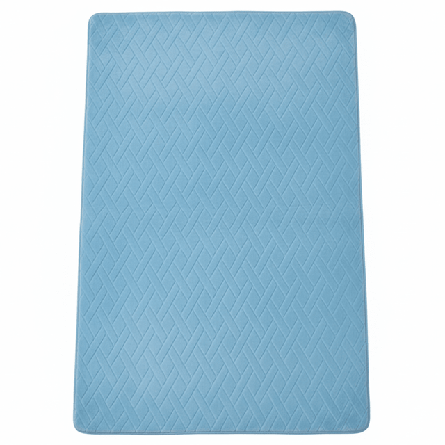 Soft Quilted Floor Mat | Light Blue | 100×150 cm | Anti-Slip Comfort Rug for Living Room, Bedroom & Bathroom - Al Kabayel Discount CentreSoft Quilted Floor Mat | Light Blue | 100×150 cm | Anti-Slip Comfort Rug for Living Room, Bedroom & BathroomDoormatsAKDCAl Kabayel Discount Centre