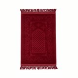 Soft Velvet Prayer Mat - 100 × 65 cm - Brown / Red / Blue - Al Kabayel Discount CentreSoft Velvet Prayer Mat - 100 × 65 cm - Brown / Red / BluePrayer MatsAKDCAl Kabayel Discount Centre