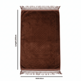 Soft Velvet Prayer Mat - 100 × 65 cm - Brown / Red / Blue - Al Kabayel Discount CentreSoft Velvet Prayer Mat - 100 × 65 cm - Brown / Red / BluePrayer MatsAKDCAl Kabayel Discount Centre