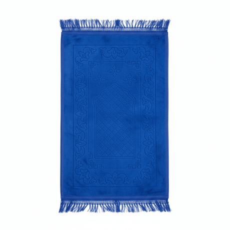 Soft Velvet Prayer Mat - 100 × 65 cm - Brown / Red / Blue - Al Kabayel Discount CentreSoft Velvet Prayer Mat - 100 × 65 cm - Brown / Red / BluePrayer MatsAKDCAl Kabayel Discount Centre