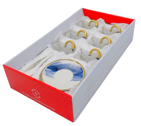 SOLECASA Cup and Saucer Set with Spoon 6pcs 100ml - Al Kabayel Discount CentreSOLECASA Cup and Saucer Set with Spoon 6pcs 100mlTea SetsSOLECASAAl Kabayel Discount Centre