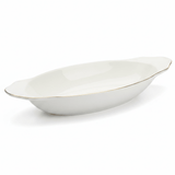 Solecasa Off - White Oval Ceramic Fruit Bowl with Gold Rim - 15.2 Inch - Al Kabayel Discount CentreSolecasa Off - White Oval Ceramic Fruit Bowl with Gold Rim - 15.2 InchBowlsSOLECASAAl Kabayel Discount Centre