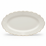 Solecasa Off - White Oval Ceramic Serving Plate with Gold Rim - 35 x 25 cm - Al Kabayel Discount CentreSolecasa Off - White Oval Ceramic Serving Plate with Gold Rim - 35 x 25 cmPlatesSOLECASAAl Kabayel Discount Centre