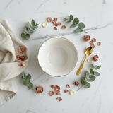 Solecasa Off - White Round Ceramic Salad Bowl with Gold Rim - 5.5 Inch - Al Kabayel Discount CentreSolecasa Off - White Round Ceramic Salad Bowl with Gold Rim - 5.5 InchBowlsSOLECASAAl Kabayel Discount Centre