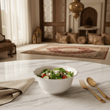 Solecasa Off - White Round Ceramic Salad Bowl with Gold Rim - 7.9 Inch - Al Kabayel Discount CentreSolecasa Off - White Round Ceramic Salad Bowl with Gold Rim - 7.9 InchBowlsSOLECASAAl Kabayel Discount Centre