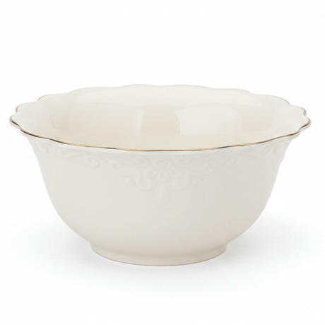 Solecasa Off - White Round Ceramic Salad Bowl with Gold Rim - 7.9 Inch - Al Kabayel Discount CentreSolecasa Off - White Round Ceramic Salad Bowl with Gold Rim - 7.9 InchBowlsSOLECASAAl Kabayel Discount Centre