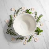 Solecasa Off - White Round Ceramic Salad Bowl with Gold Rim - 7.9 Inch - Al Kabayel Discount CentreSolecasa Off - White Round Ceramic Salad Bowl with Gold Rim - 7.9 InchBowlsSOLECASAAl Kabayel Discount Centre