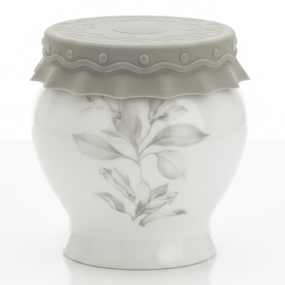 Solecasa White Ceramic Honey Jar with Floral Design & Grey Silicone Lid | 300ml - Al Kabayel Discount CentreSolecasa White Ceramic Honey Jar with Floral Design & Grey Silicone Lid | 300mlJars & Food SaversSOLECASAAl Kabayel Discount Centre