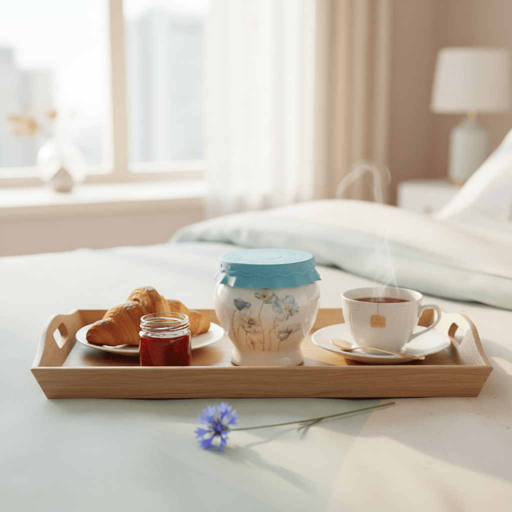 Solecasa White Ceramic Honey Jar with Flower Design & Blue Silicone Lid — 300ml - Al Kabayel Discount CentreSolecasa White Ceramic Honey Jar with Flower Design & Blue Silicone Lid — 300mlJars & Food SaversSOLECASAAl Kabayel Discount Centre