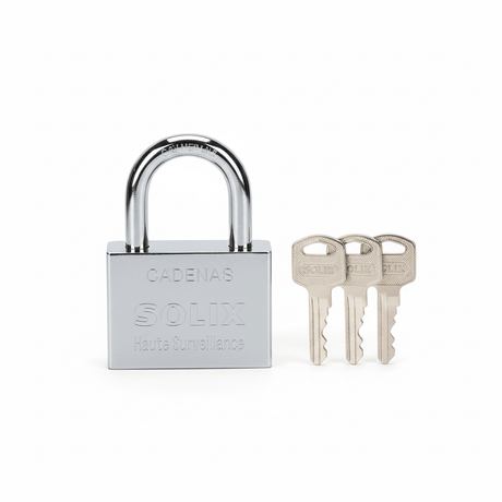SOLIX Haute Surveillance 60mm Heavy - Duty Padlock – Set of 3 Keys - Al Kabayel Discount CentreSOLIX Haute Surveillance 60mm Heavy - Duty Padlock – Set of 3 KeysToolsSOLIXAl Kabayel Discount Centre