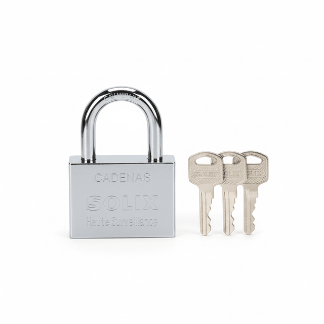SOLIX Haute Surveillance 60mm Heavy - Duty Padlock – Set of 3 Keys - Al Kabayel Discount CentreSOLIX Haute Surveillance 60mm Heavy - Duty Padlock – Set of 3 KeysToolsSOLIXAl Kabayel Discount Centre