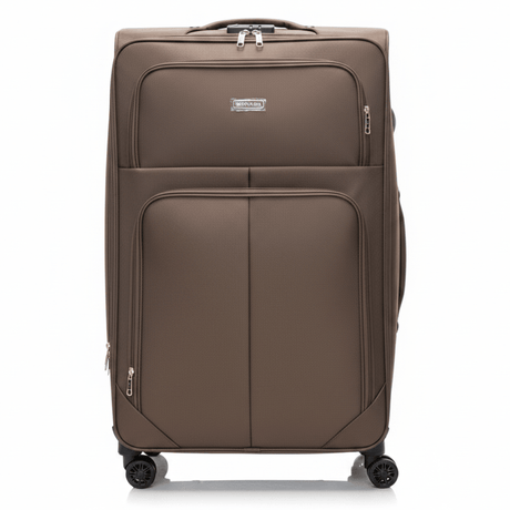 Sonada Brown Polyester Trolley Bag – | 8 Spinner Wheels | Lightweight Travel Luggage | 32 Inch - Al Kabayel Discount CentreSonada Brown Polyester Trolley Bag – | 8 Spinner Wheels | Lightweight Travel Luggage | 32 InchCabin LuggageSONADAAl Kabayel Discount Centre